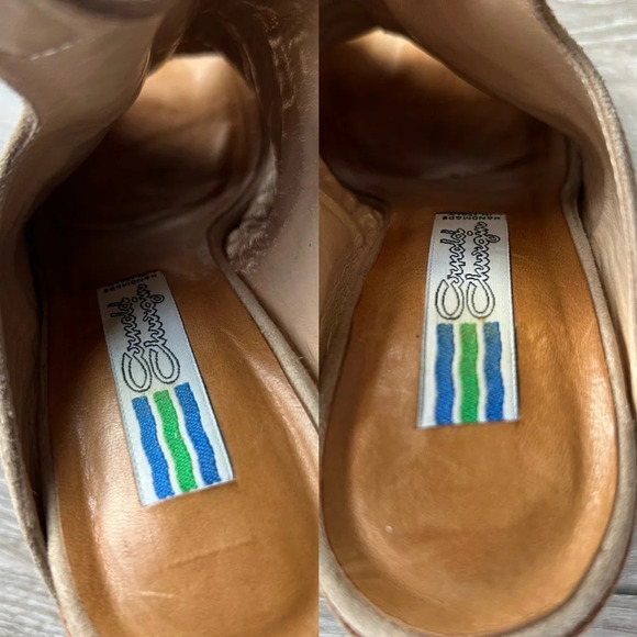 Vintage Arnold Churgin Handmade Chunky Heel Suede Leather  Slingback Sandal - Picture 10 of 16